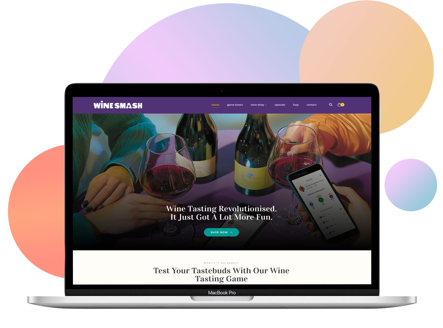 Wine Smah Website Design