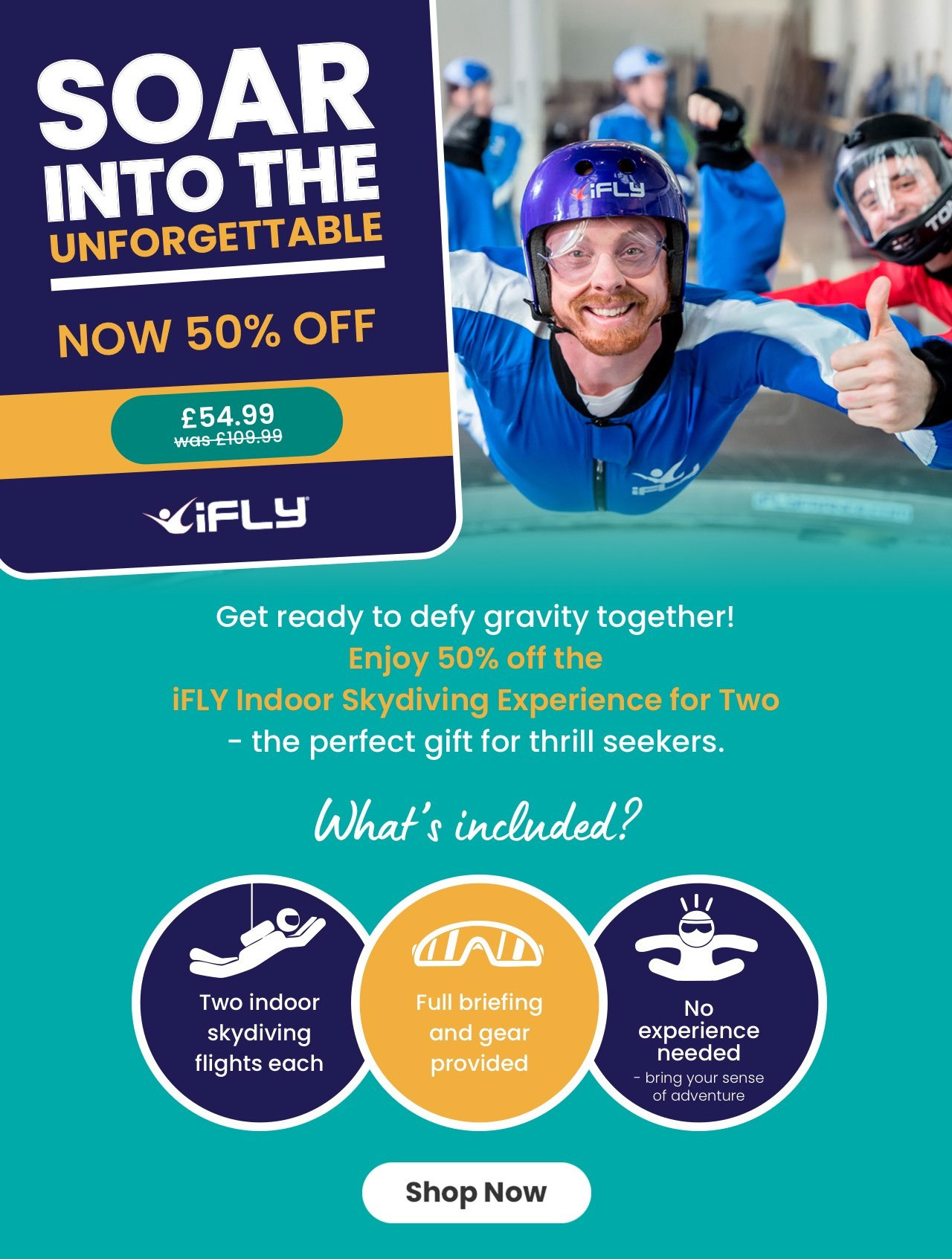 iFly Discount Solus CRM email design