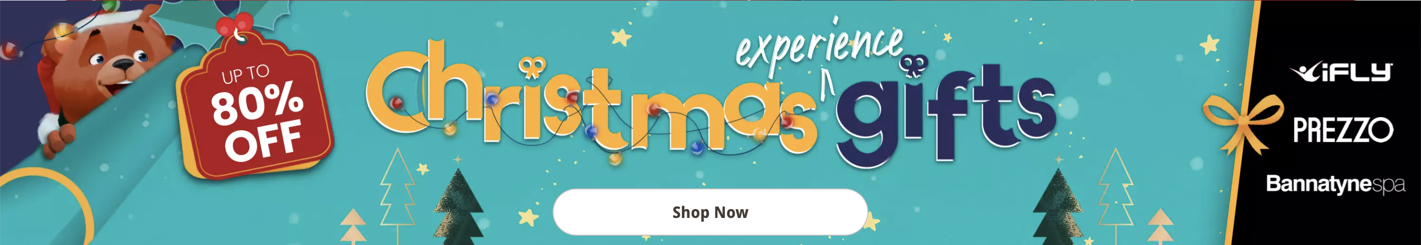 Christmas homepage hero design