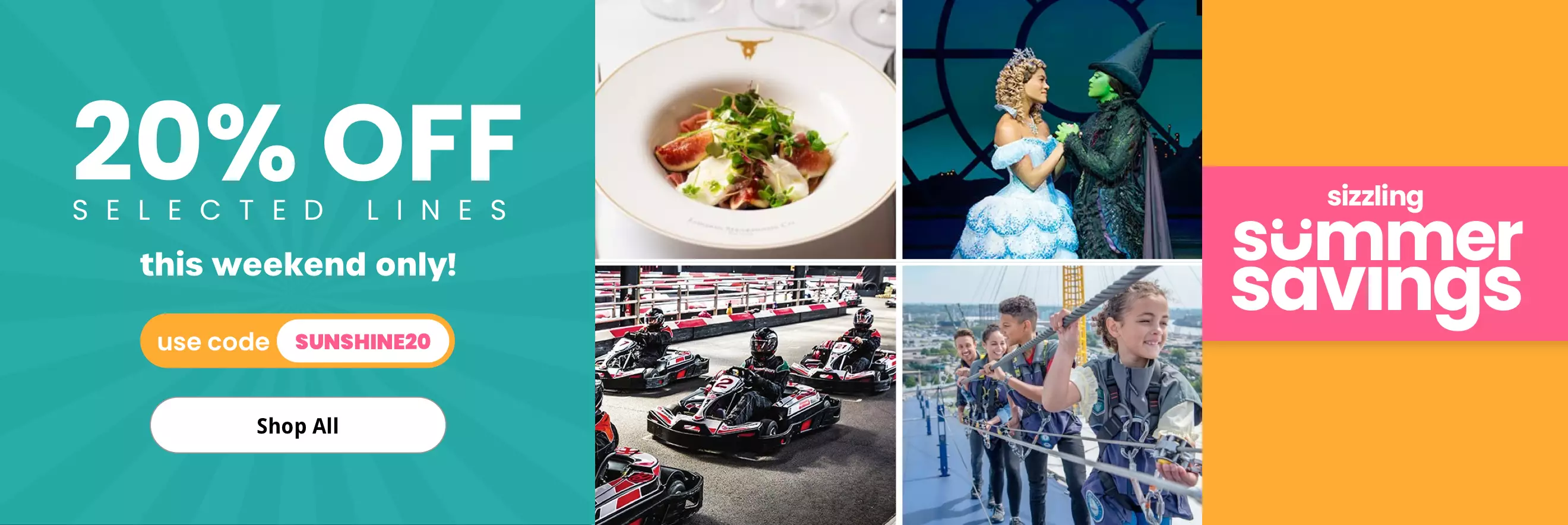 Buyagift homepage hero design for a discount campaign