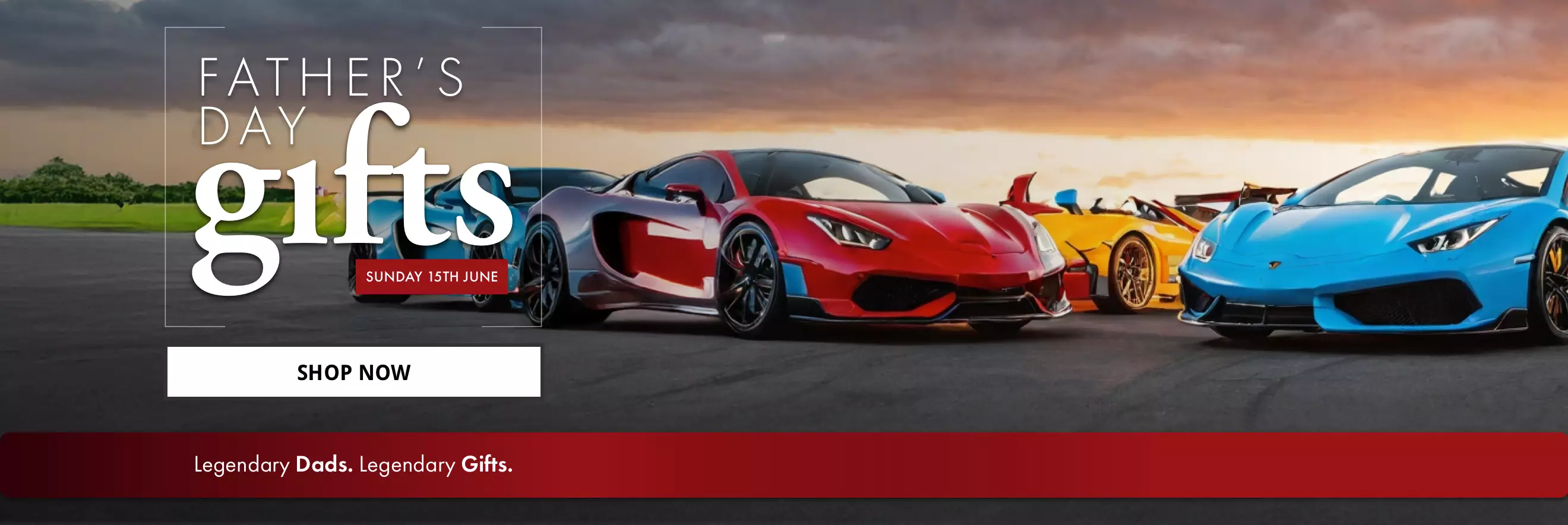 Father's Day homepage hero campaign design