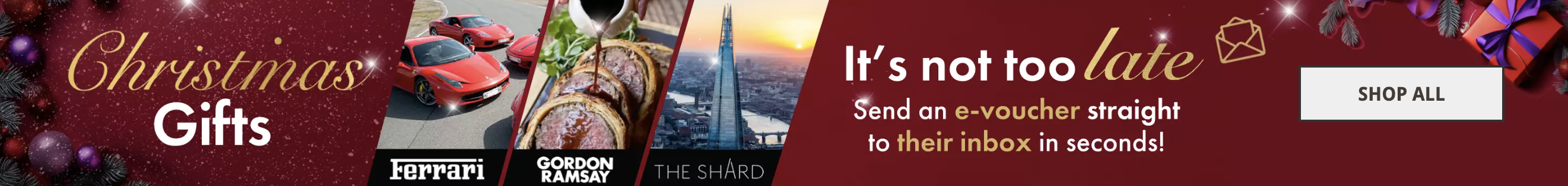 Christmas campaign homepage hero design