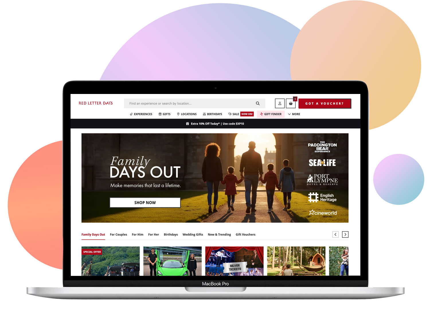 Red Letter Days website